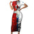 Kalaallit Nunaat Pride Family Matching Short Sleeve Bodycon Dress and Hawaiian Shirt Polar Bear Spirit in Stained Glass Style