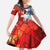 Kalaallit Nunaat Pride Family Matching Summer Maxi Dress and Hawaiian Shirt Polar Bear Spirit in Stained Glass Style