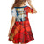 Kalaallit Nunaat Pride Family Matching Summer Maxi Dress and Hawaiian Shirt Polar Bear Spirit in Stained Glass Style