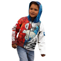 Kalaallit Nunaat Pride Kid Hoodie Polar Bear Spirit in Stained Glass Style