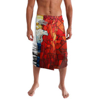 Kalaallit Nunaat Pride Lavalava Polar Bear Spirit in Stained Glass Style