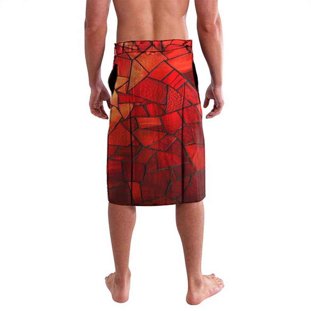Kalaallit Nunaat Pride Lavalava Polar Bear Spirit in Stained Glass Style