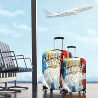 Kalaallit Nunaat Pride Luggage Cover Polar Bear Spirit in Stained Glass Style