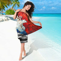 Kalaallit Nunaat Pride Sarong Polar Bear Spirit in Stained Glass Style