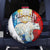 Kalaallit Nunaat Pride Spare Tire Cover Polar Bear Spirit in Stained Glass Style