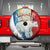Kalaallit Nunaat Pride Spare Tire Cover Polar Bear Spirit in Stained Glass Style