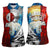 Kalaallit Nunaat Pride Women Sleeveless Polo Shirt Polar Bear Spirit in Stained Glass Style