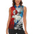 Kalaallit Nunaat Pride Women Sleeveless Polo Shirt Polar Bear Spirit in Stained Glass Style
