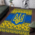 Ukraine Heritage Pride – Vyshyvanka Pattern Area Rug with National Symbol in Blue & Yellow
