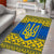 Ukraine Heritage Pride – Vyshyvanka Pattern Area Rug with National Symbol in Blue & Yellow