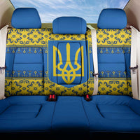 Ukraine Heritage Pride – Vyshyvanka Pattern Back Car Seat Cover with National Symbol in Blue & Yellow