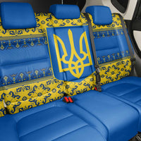 Ukraine Heritage Pride – Vyshyvanka Pattern Back Car Seat Cover with National Symbol in Blue & Yellow