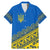 Ukraine Heritage Pride – Vyshyvanka Pattern Family Matching Mermaid Dress and Hawaiian Shirt with National Symbol in Blue & Yellow
