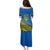 Ukraine Heritage Pride – Vyshyvanka Pattern Family Matching Puletasi and Hawaiian Shirt with National Symbol in Blue & Yellow
