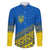 Ukraine Heritage Pride – Vyshyvanka Pattern Family Matching Short Sleeve Bodycon Dress and Hawaiian Shirt with National Symbol in Blue & Yellow