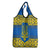 Ukraine Heritage Pride – Vyshyvanka Pattern Grocery Bag with National Symbol in Blue & Yellow