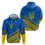 Ukraine Heritage Pride – Vyshyvanka Pattern Hoodie with National Symbol in Blue & Yellow