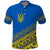 Ukraine Heritage Pride – Vyshyvanka Pattern Polo Shirt with National Symbol in Blue & Yellow