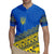 Ukraine Heritage Pride – Vyshyvanka Pattern Rugby Jersey with National Symbol in Blue & Yellow