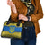 Ukraine Heritage Pride – Vyshyvanka Pattern Shoulder Handbag with National Symbol in Blue & Yellow