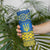 Ukraine Heritage Pride – Vyshyvanka Pattern Skinny Tumbler with National Symbol in Blue & Yellow