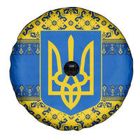 Ukraine Heritage Pride – Vyshyvanka Pattern Spare Tire Cover with National Symbol in Blue & Yellow