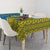 Ukrainian Flag Colors Tablecloth with Trident Crest and Traditional Folk Pattern