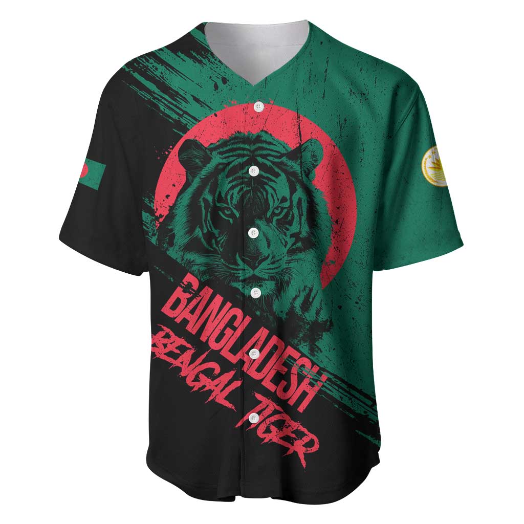 Bangladesh Bengal Tiger Baseball Jersey with National Flag and Emblem Design