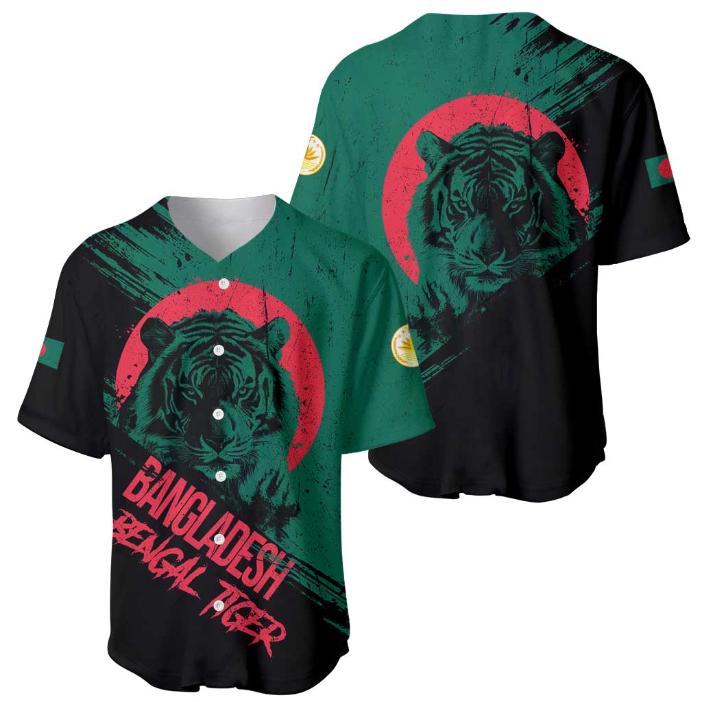 Bangladesh Bengal Tiger Baseball Jersey with National Flag and Emblem Design