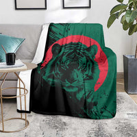 Bangladesh Bengal Tiger Blanket with National Flag and Emblem Design