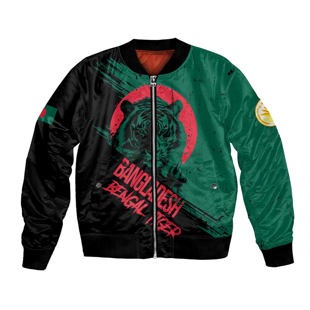 Bangladesh Bengal Tiger Bomber Jacket with National Flag and Emblem Design
