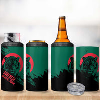 Bangladesh Bengal Tiger 4 in 1 Can Cooler Tumbler with National Flag and Emblem Design