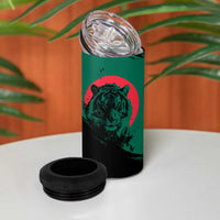 Bangladesh Bengal Tiger 4 in 1 Can Cooler Tumbler with National Flag and Emblem Design