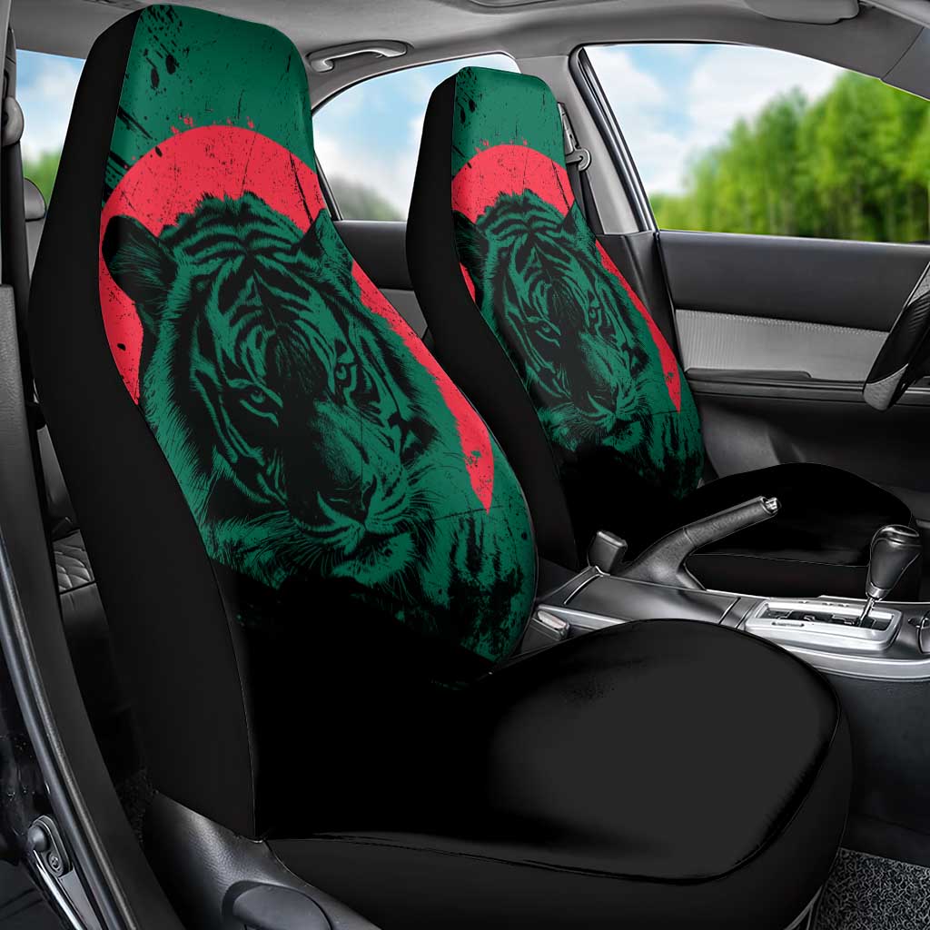 Bangladesh Bengal Tiger Car Seat Cover with National Flag and Emblem Design