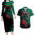 Bangladesh Bengal Tiger Couples Matching Long Sleeve Bodycon Dress and Hawaiian Shirt with National Flag and Emblem Design