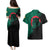 Bangladesh Bengal Tiger Couples Matching Puletasi and Hawaiian Shirt with National Flag and Emblem Design
