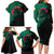 Bangladesh Bengal Tiger Family Matching Long Sleeve Bodycon Dress and Hawaiian Shirt with National Flag and Emblem Design