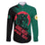 Bangladesh Bengal Tiger Family Matching Long Sleeve Bodycon Dress and Hawaiian Shirt with National Flag and Emblem Design