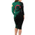 Bangladesh Bengal Tiger Family Matching Long Sleeve Bodycon Dress and Hawaiian Shirt with National Flag and Emblem Design