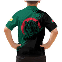 Bangladesh Bengal Tiger Family Matching Mermaid Dress and Hawaiian Shirt with National Flag and Emblem Design