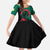 Bangladesh Bengal Tiger Family Matching Off Shoulder Maxi Dress and Hawaiian Shirt with National Flag and Emblem Design