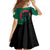 Bangladesh Bengal Tiger Family Matching Off Shoulder Maxi Dress and Hawaiian Shirt with National Flag and Emblem Design