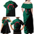 Bangladesh Bengal Tiger Family Matching Off Shoulder Maxi Dress and Hawaiian Shirt with National Flag and Emblem Design