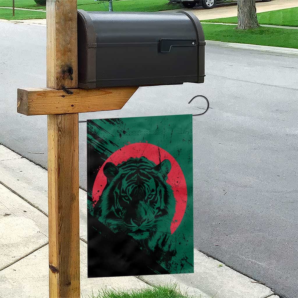 Bangladesh Bengal Tiger Garden Flag with National Flag and Emblem Design