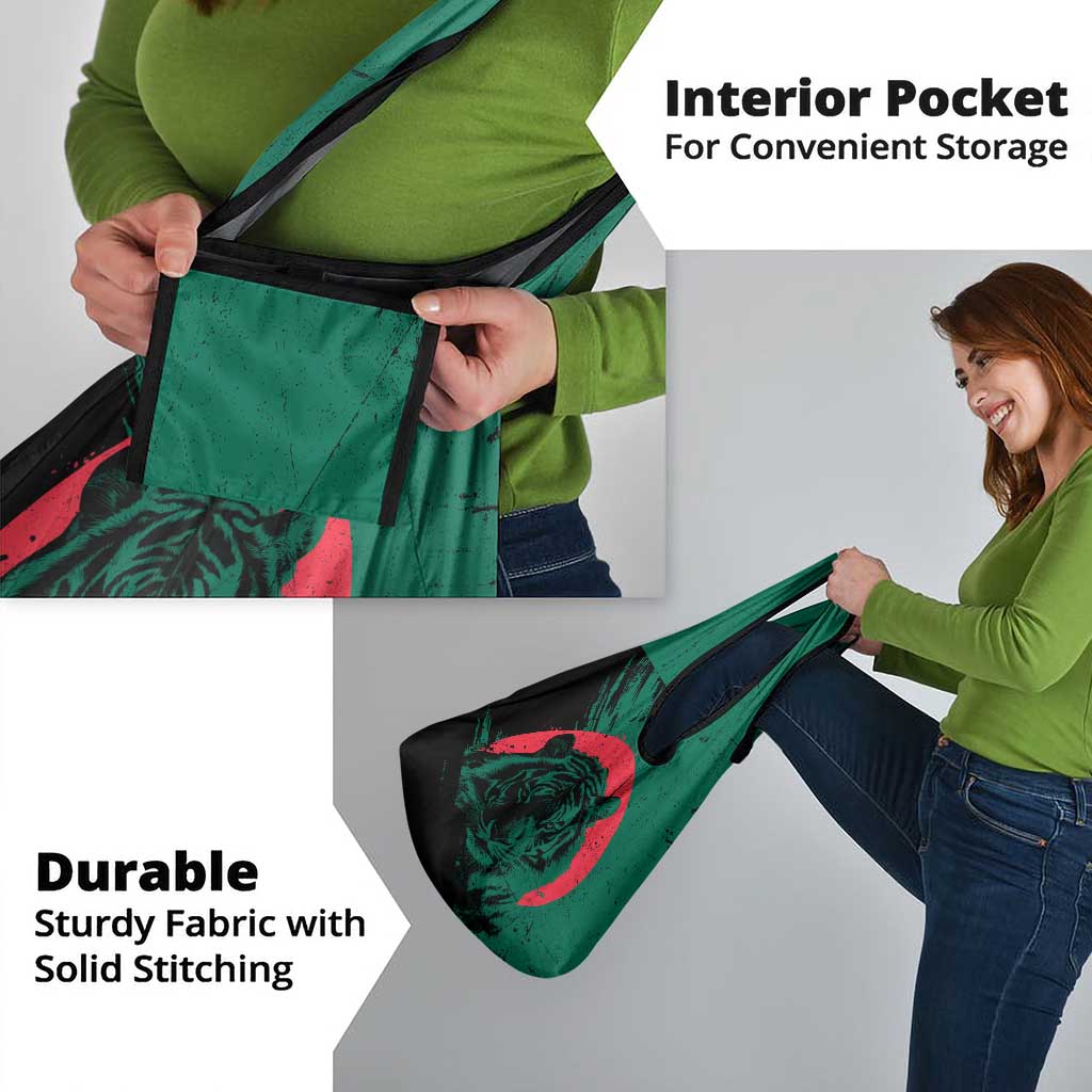 Bangladesh Bengal Tiger Grocery Bag with National Flag and Emblem Design