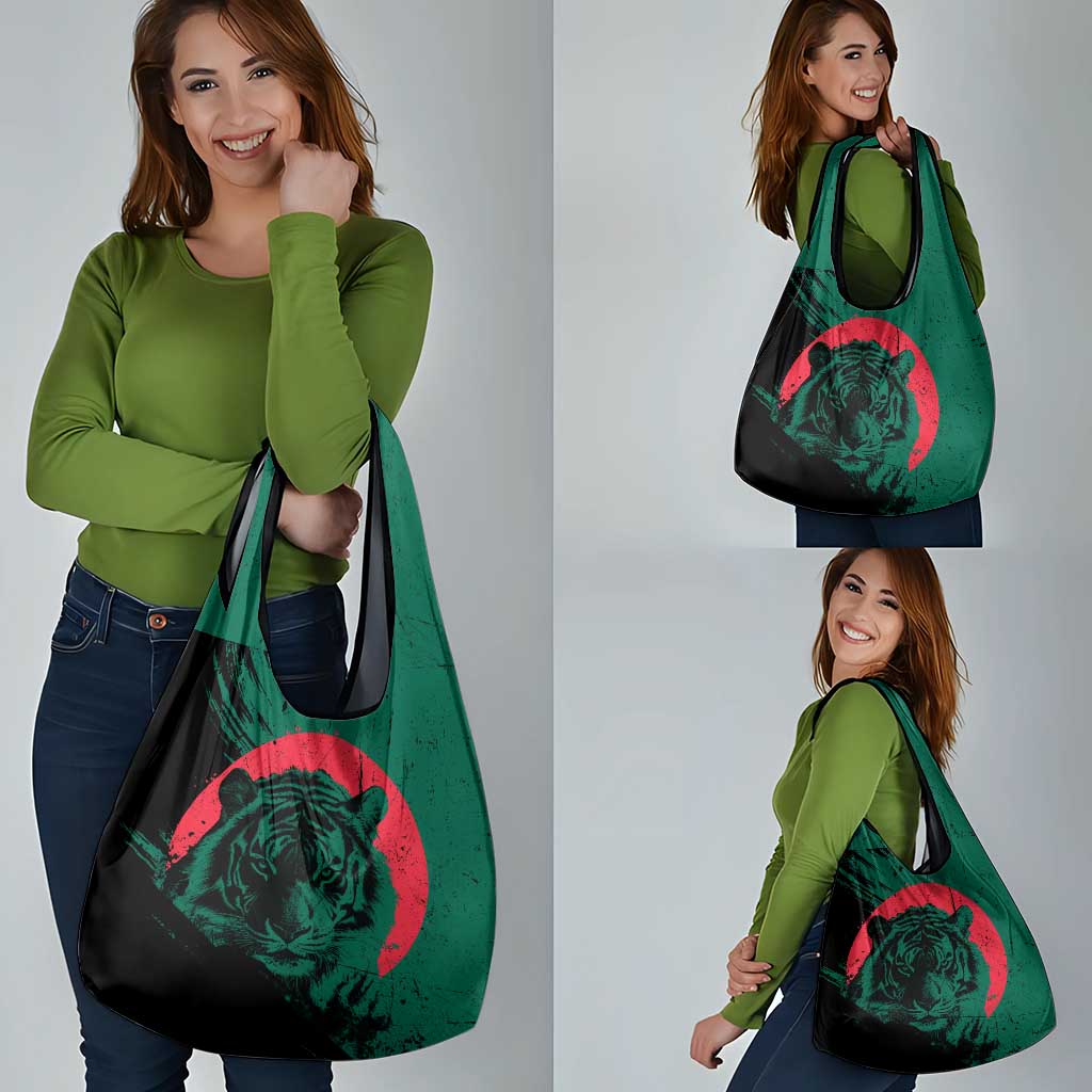 Bangladesh Bengal Tiger Grocery Bag with National Flag and Emblem Design