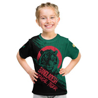 Bangladesh Bengal Tiger Kid T Shirt with National Flag and Emblem Design