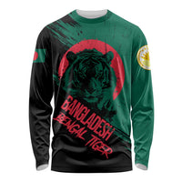 Bangladesh Bengal Tiger Long Sleeve Shirt with National Flag and Emblem Design