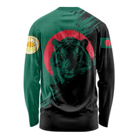 Bangladesh Bengal Tiger Long Sleeve Shirt with National Flag and Emblem Design