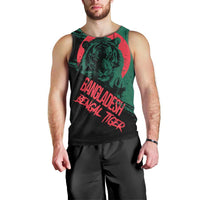 Bangladesh Bengal Tiger Men Tank Top with National Flag and Emblem Design